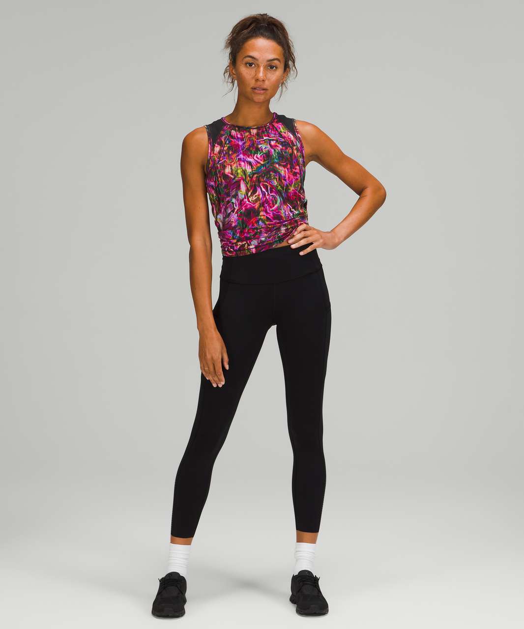 Lululemon Sculpt Tank Top - Hyper Flow Pink Multi / Black