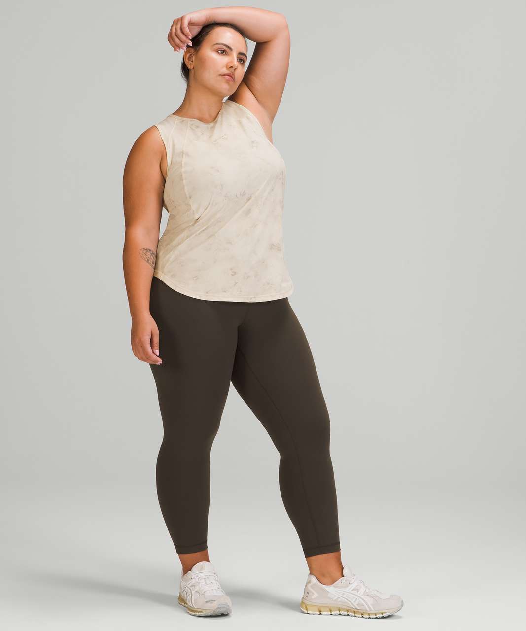 Lululemon Sculpt Tank Top - Aquila White Opal Multi / White Opal