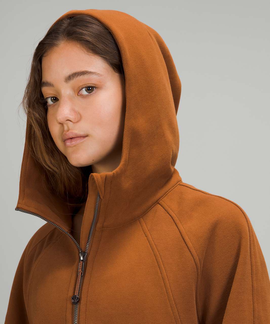 Lululemon Scuba Oversized 1/2 Zip Hoodie - Copper Brown