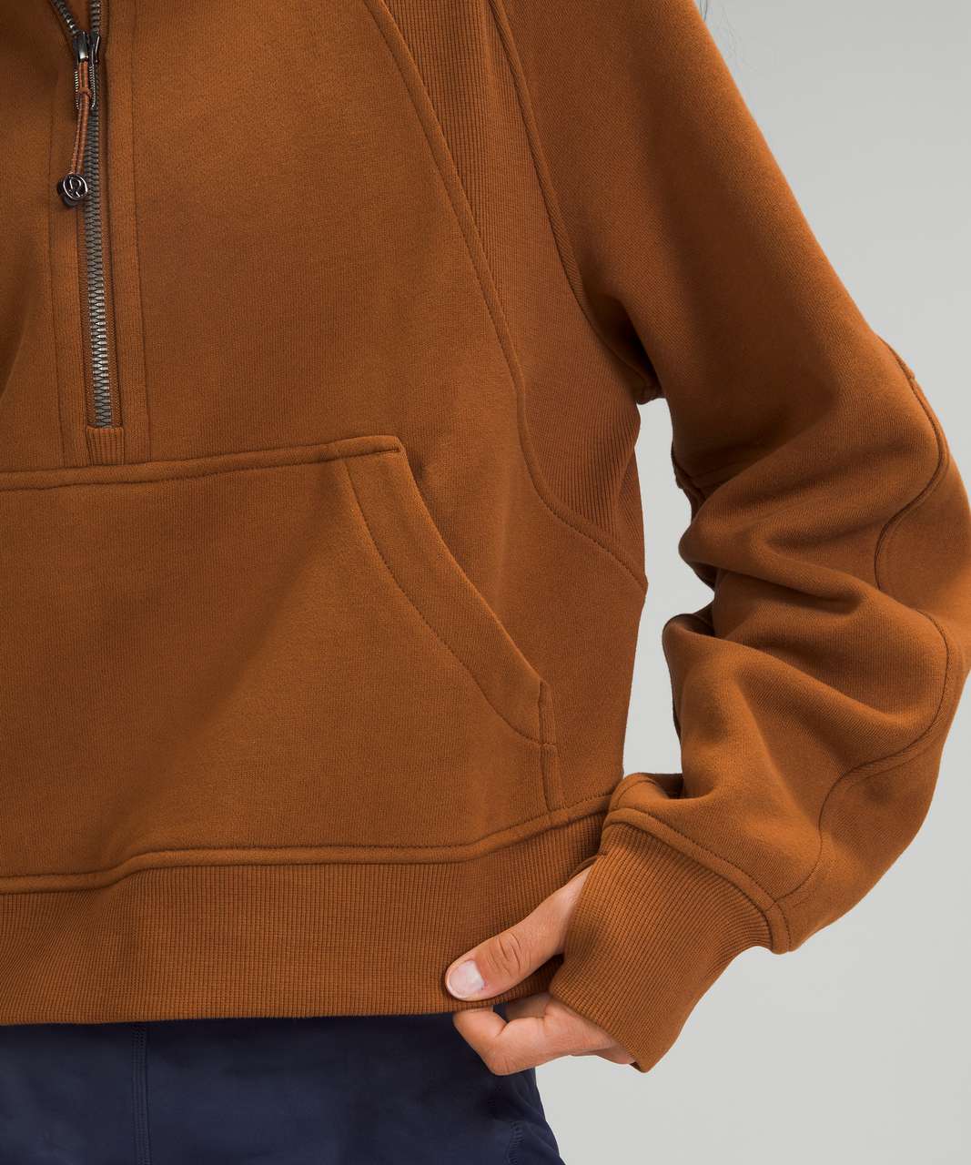 Lululemon Scuba Oversized 1/2 Zip Hoodie In Brown