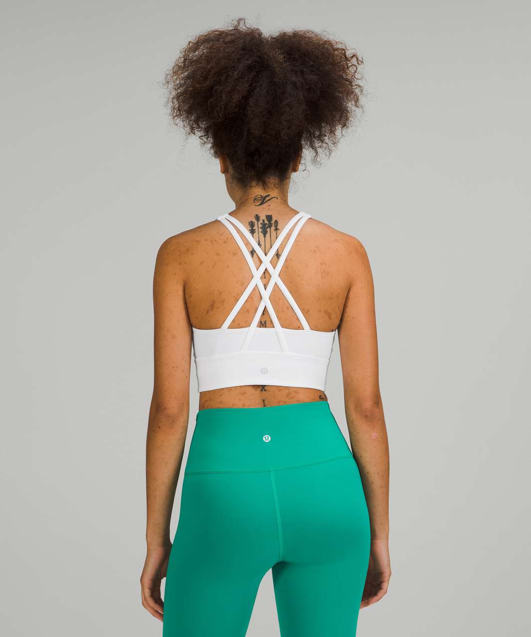 Lululemon Energy Bra High-Neck Longline Tough *Medium Support, B–D Cups -  White - lulu fanatics