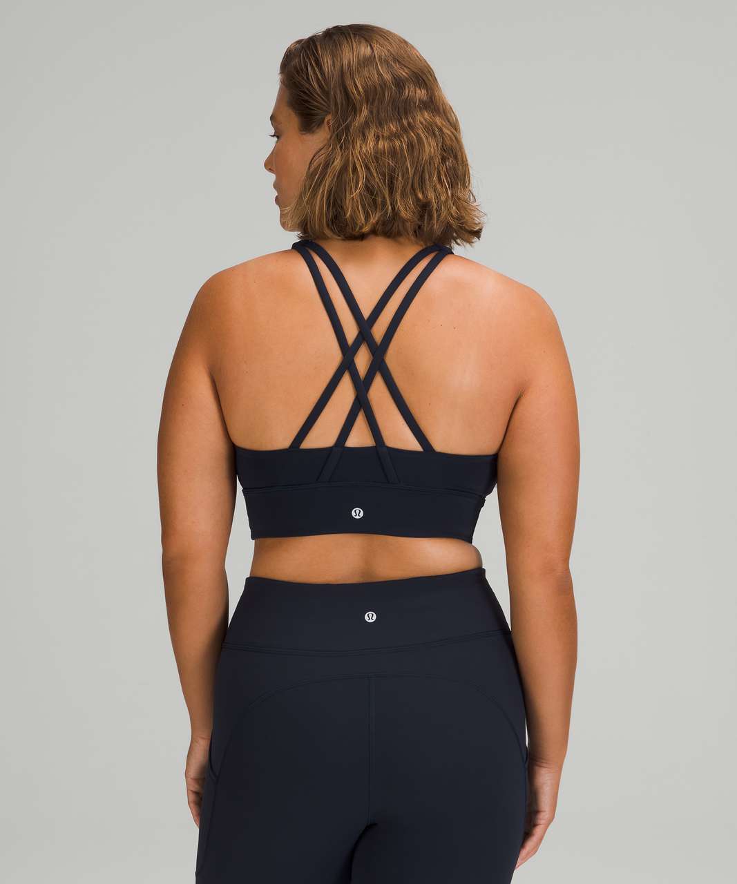 Lululemon Energy Bra High-Neck Longline Tough *Medium Support, B–D Cups - True Navy