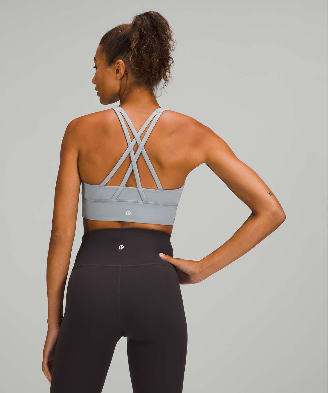 Lululemon Energy Longline Bra *Medium Support, B–D Cups - Rhino Grey - lulu  fanatics