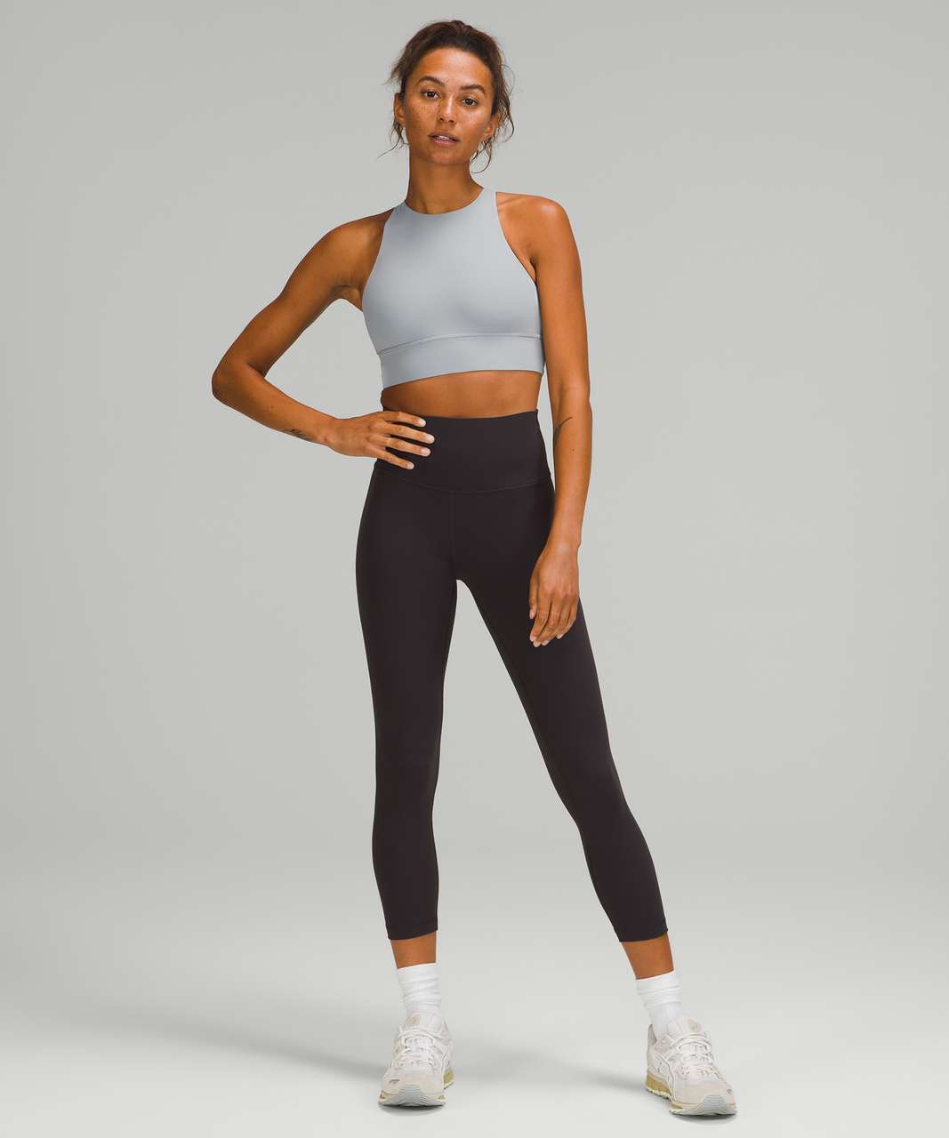 Lululemon lab Mesh High-Neck Bra - Deep Artifact / Frontier - lulu fanatics