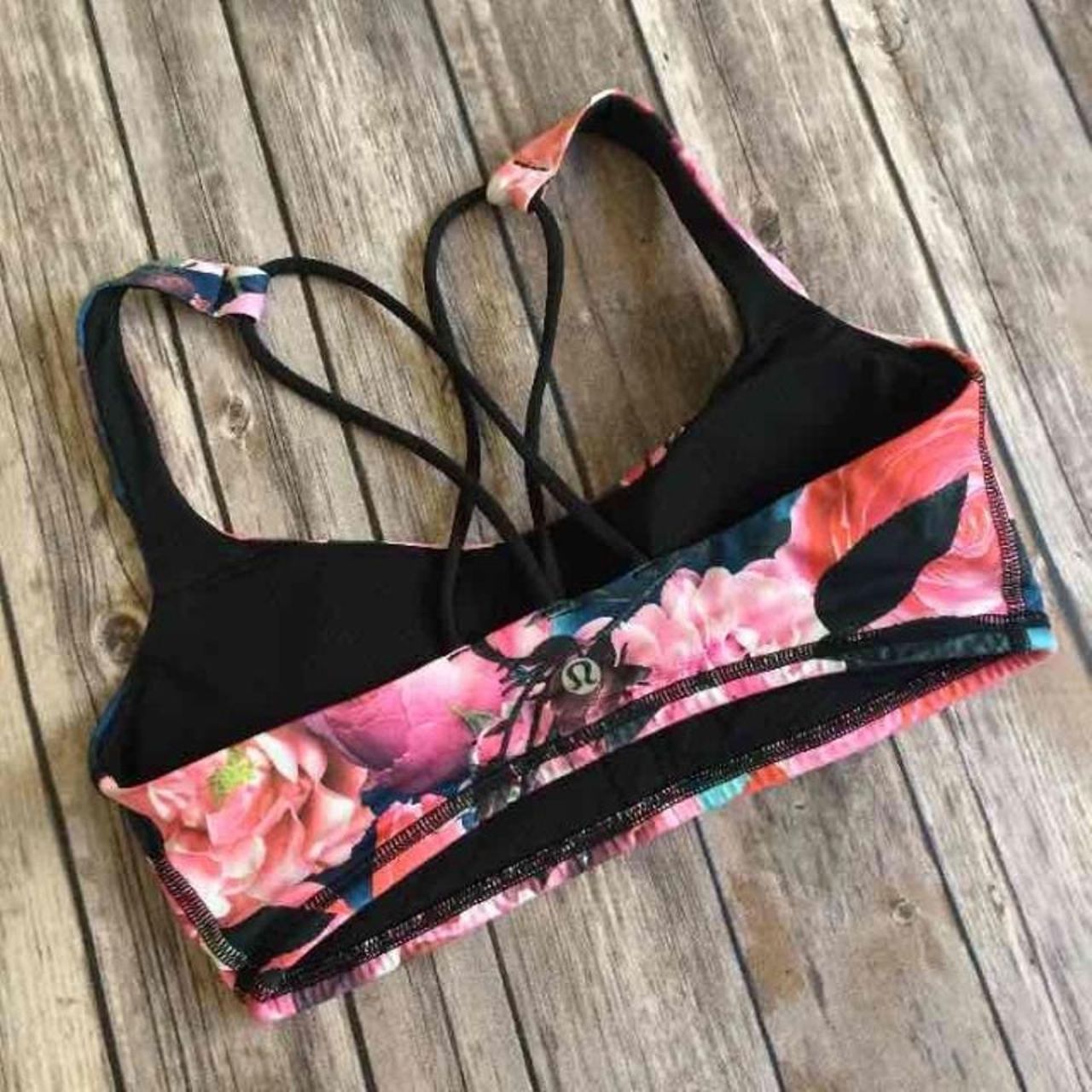 Lululemon Free To Be Bra - Secret Garden / Black