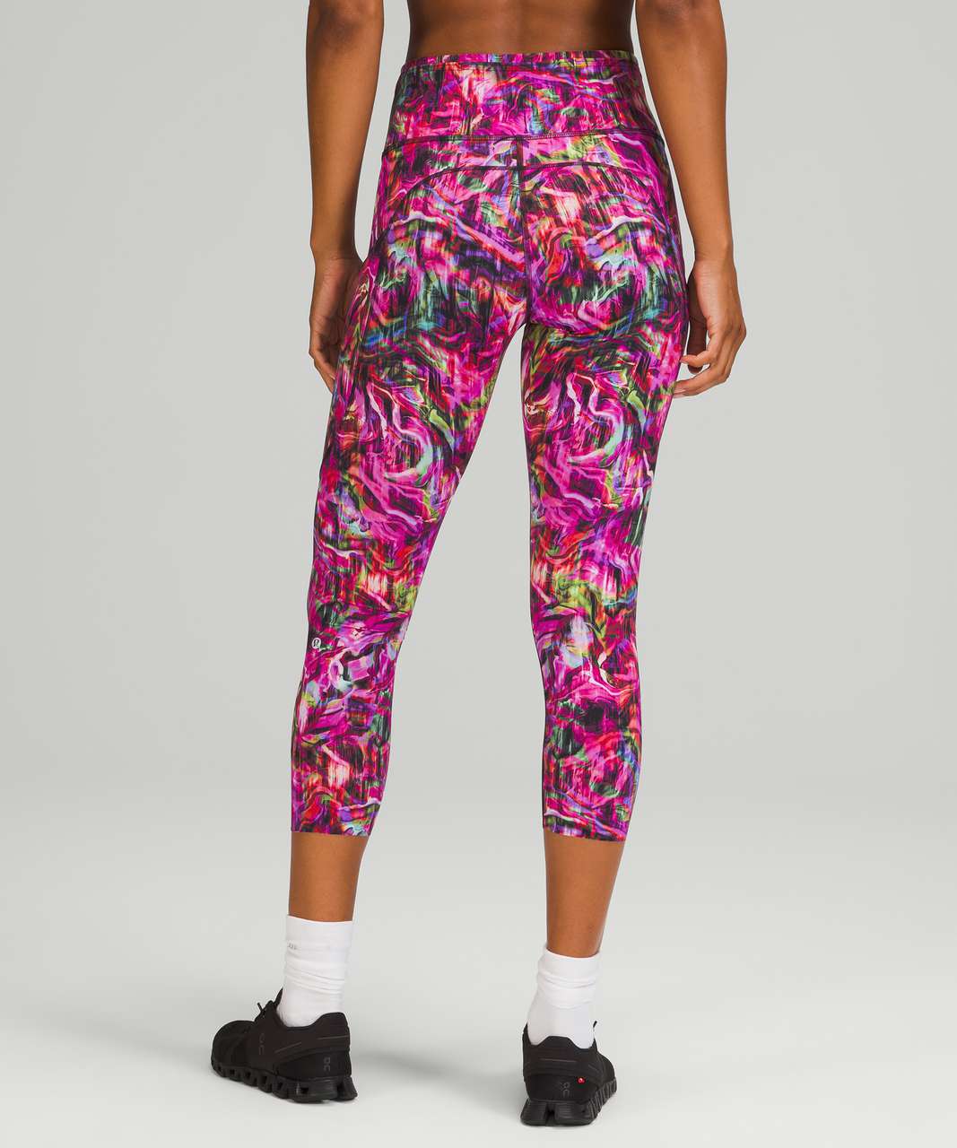 Lululemon Fast and Free High-Rise Crop 23" - Hyper Flow Pink Multi