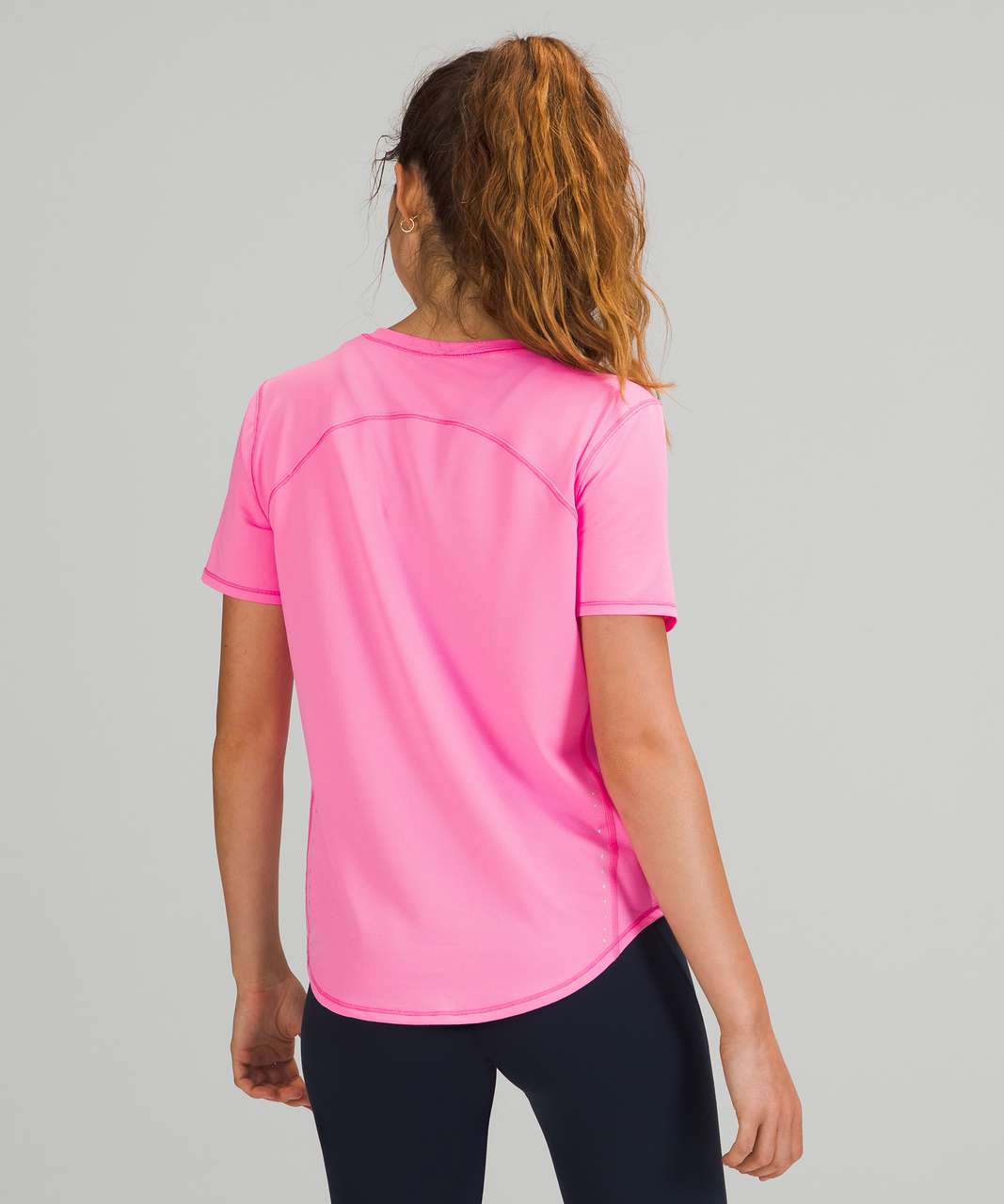 Lululemon High Neck Running and Training T-Shirt - Pow Pink Light