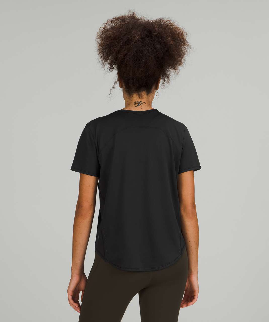 Lululemon High Neck Running and Training T-Shirt - Black