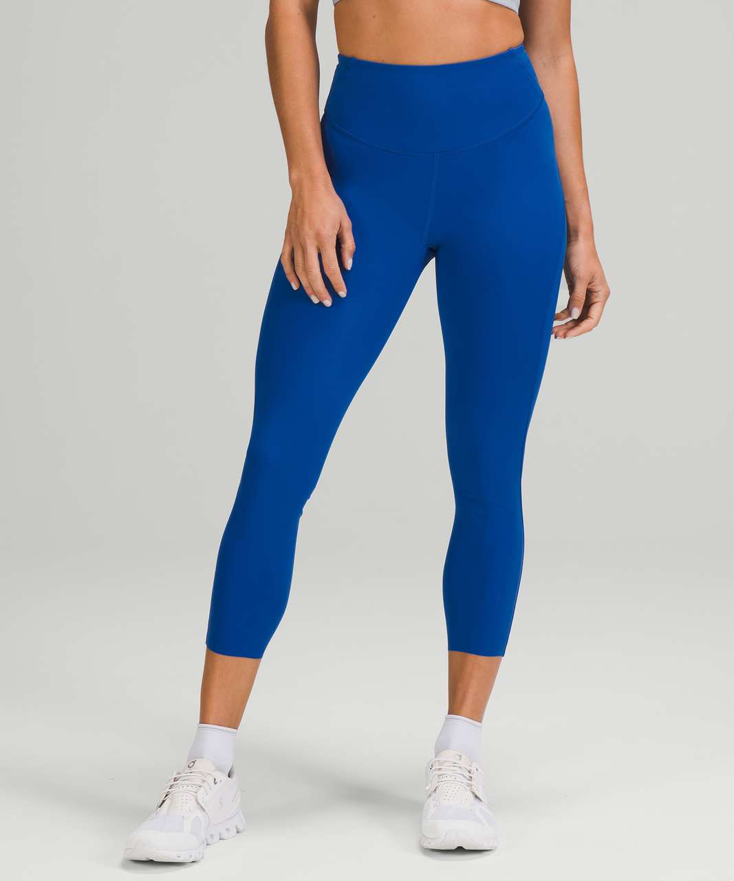 Lululemon Here to There High-Rise Crop - Crosshatch Texture Cadet Blue  Multi / Cadet Blue - lulu fanatics