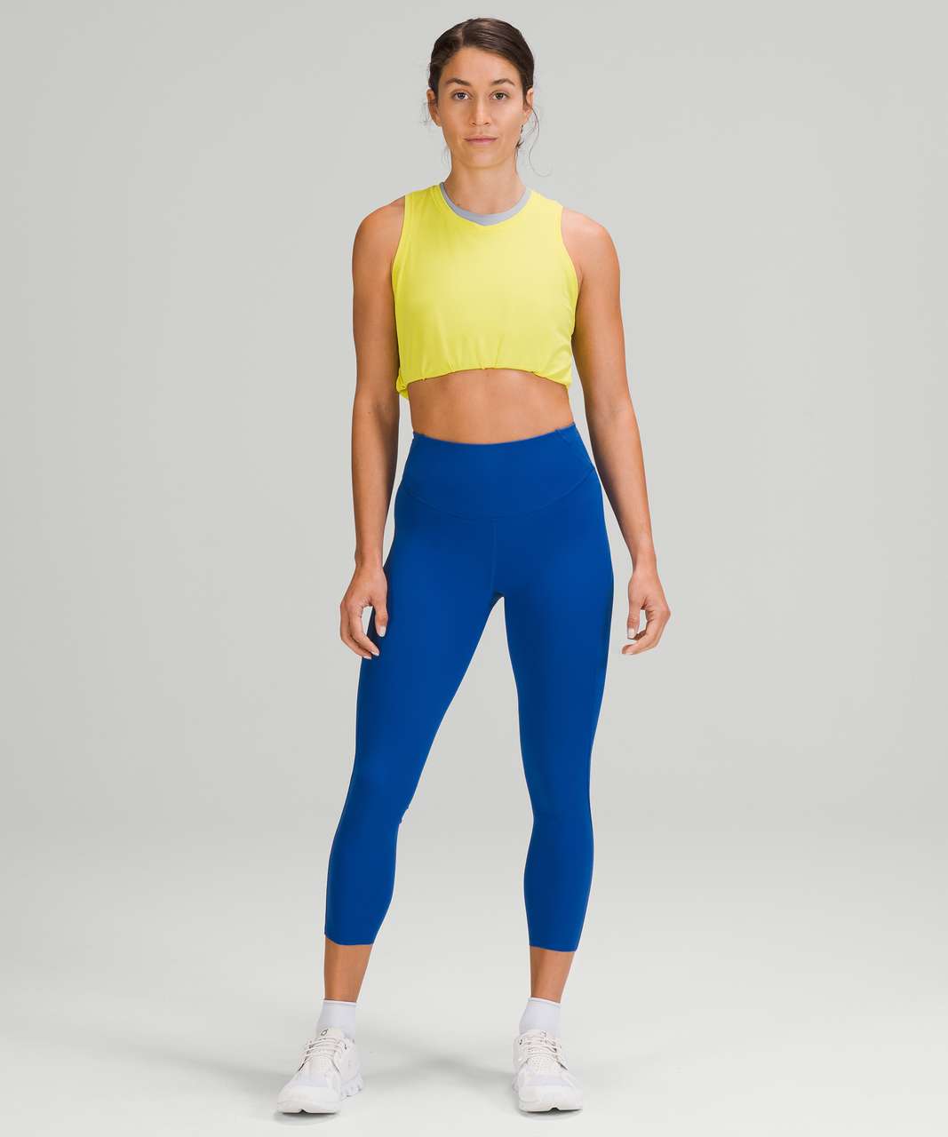 lululemon athletica, Pants & Jumpsuits, Lululemon Base Pace Highrise Crop  7 Symphony Blue Size 1 Euc