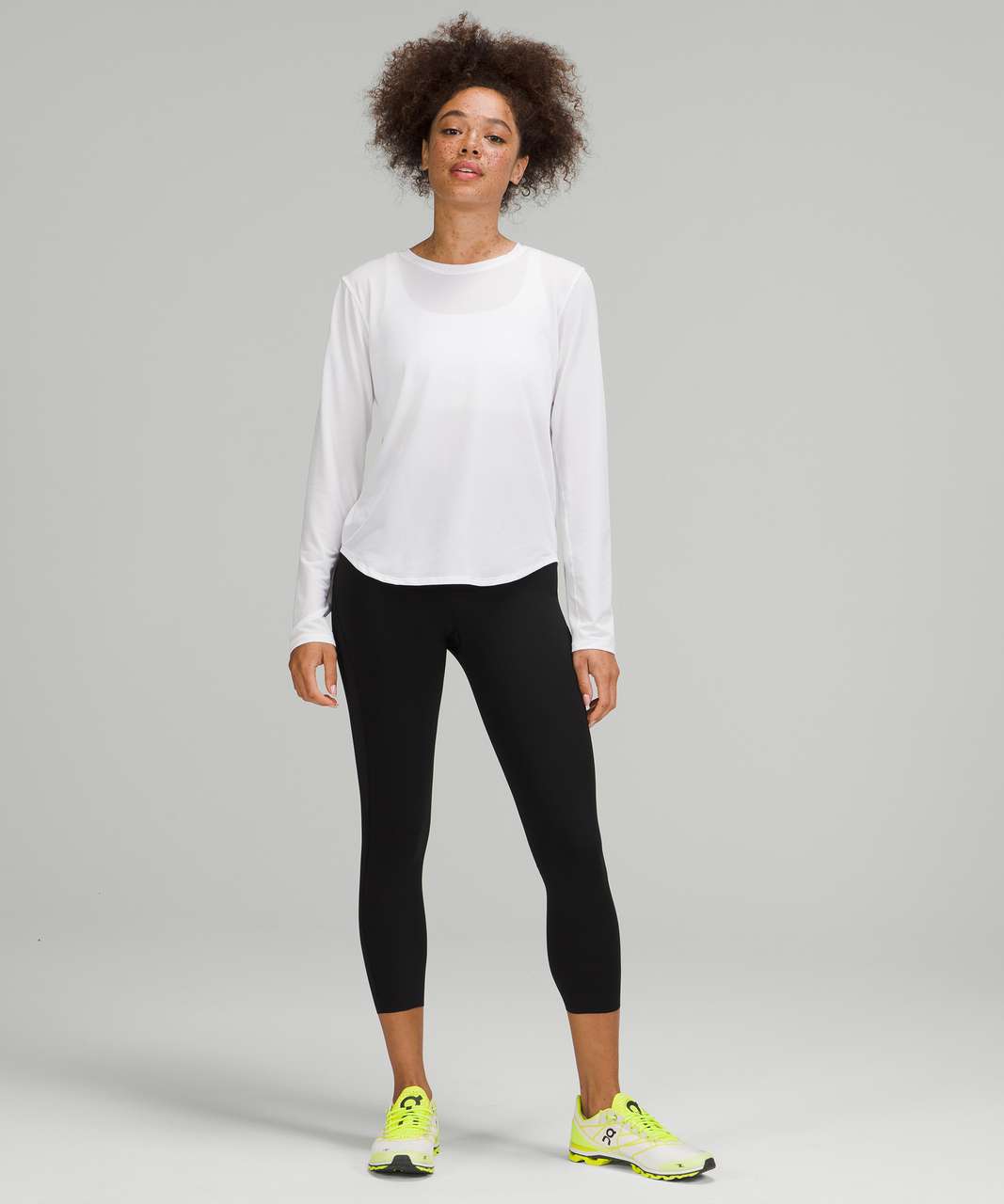 Lululemon Base Pace High-Rise Reflective Crop 23 - Black - lulu