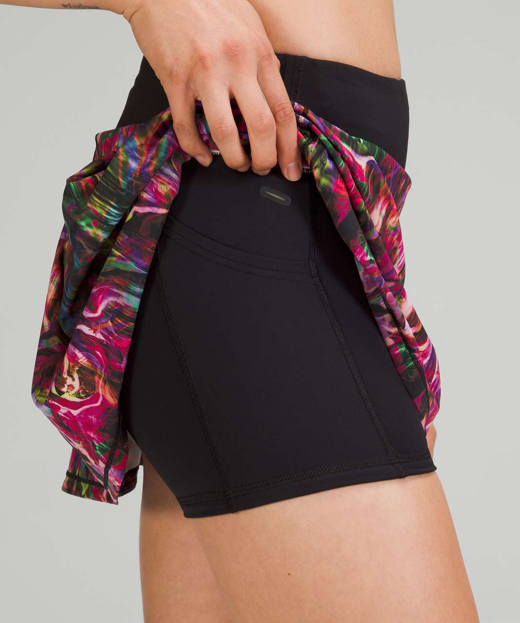 Lululemon Pace Rival Mid-Rise Skirt *Tall - Hyper Flow Pink Multi / Black