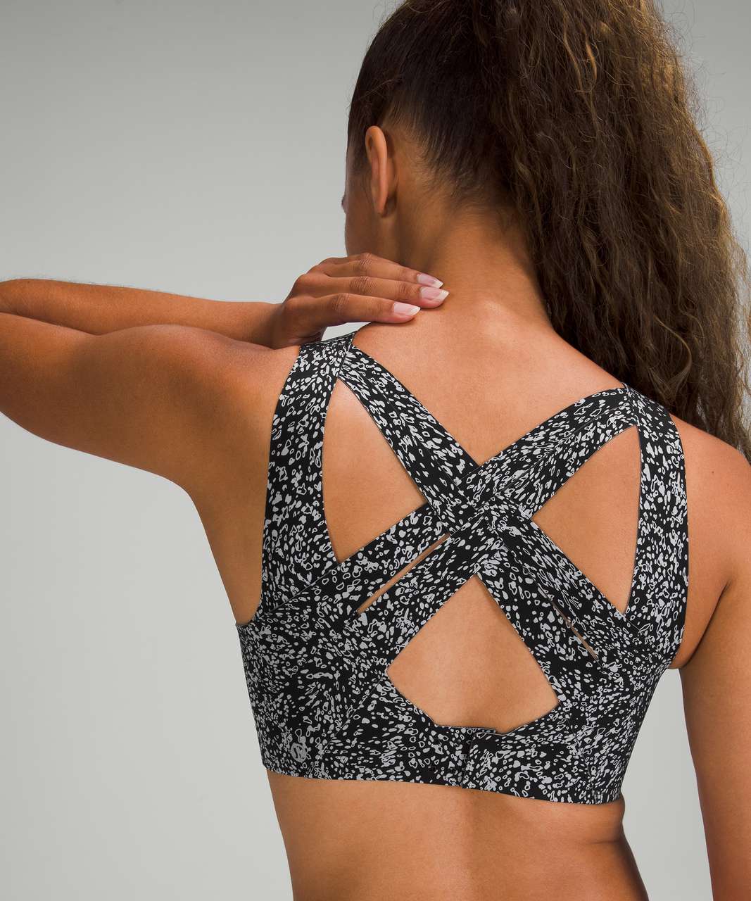 Lululemon Enlite Bra Weave *High Support, A–E Cups - Crescendo Speckle  Rhino Grey Black - lulu fanatics