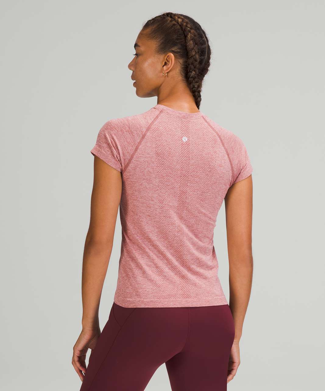 Lululemon Swiftly Tech Short Sleeve Shirt 2.0 Race Length In Tetra Stripe  Rhino Grey/ripened Raspberry/pink Blossom/pink Lychee
