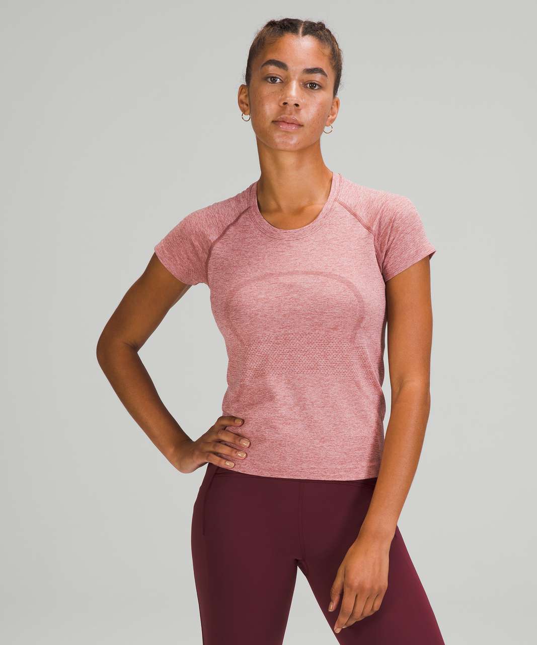 Lululemon Swiftly Tech Short Sleeve Shirt 2.0 *Race Length - Spiced Chai / Pink Rosebud
