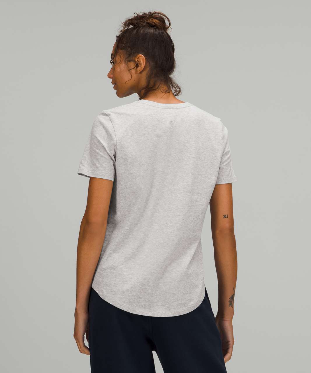 Lululemon Love Tee Short Sleeve V-Neck T-Shirt - Heathered Core Light Grey