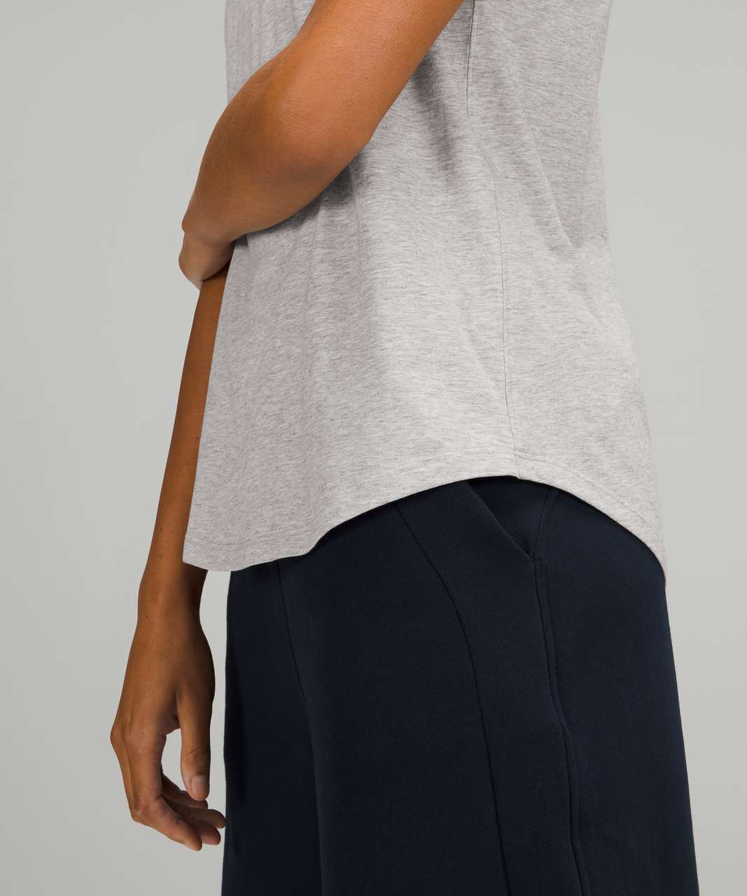 Lululemon Love Tee Short Sleeve V-Neck T-Shirt - Heathered Core Light Grey