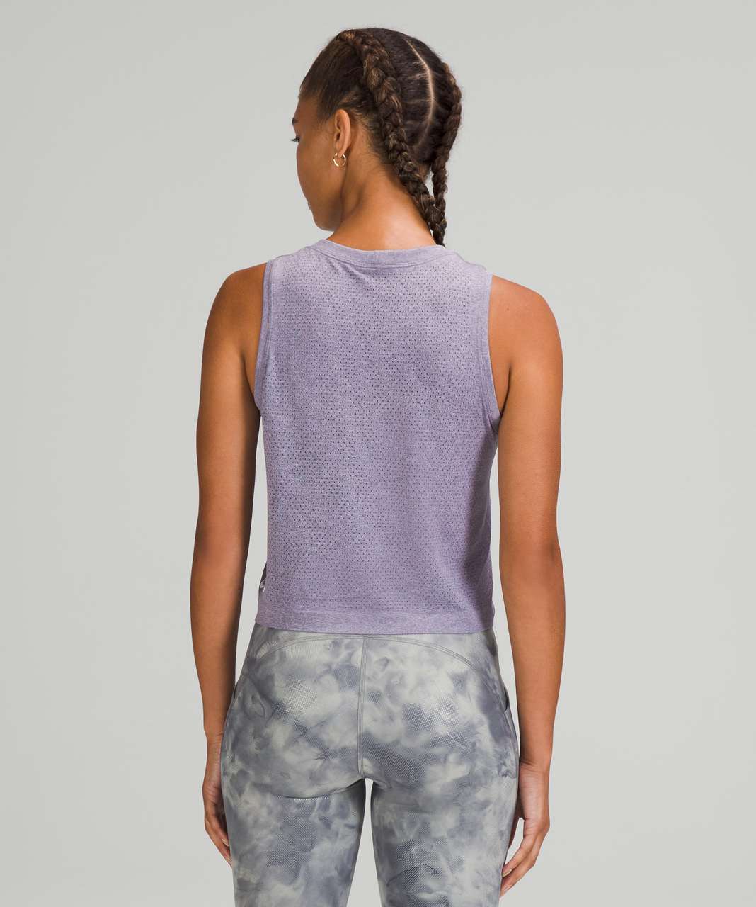 Lululemon Swiftly Breathe Crop Tank - Boston / Grey Sage - lulu