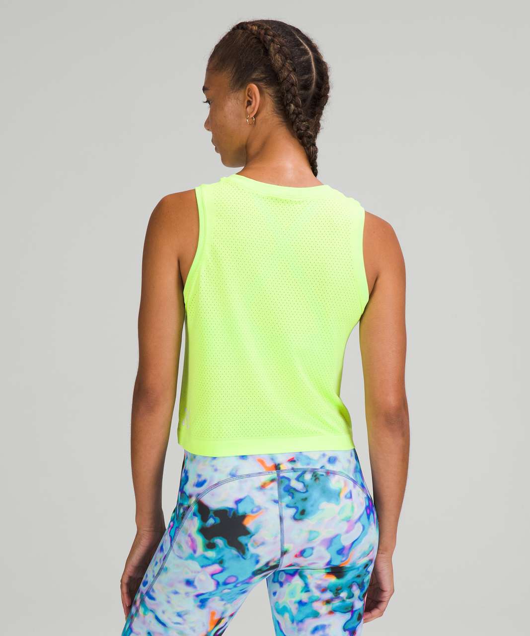 Lululemon SeaWheeze Swiftly Breathe Cropped Tank Top - Absinthe / Clear Mint