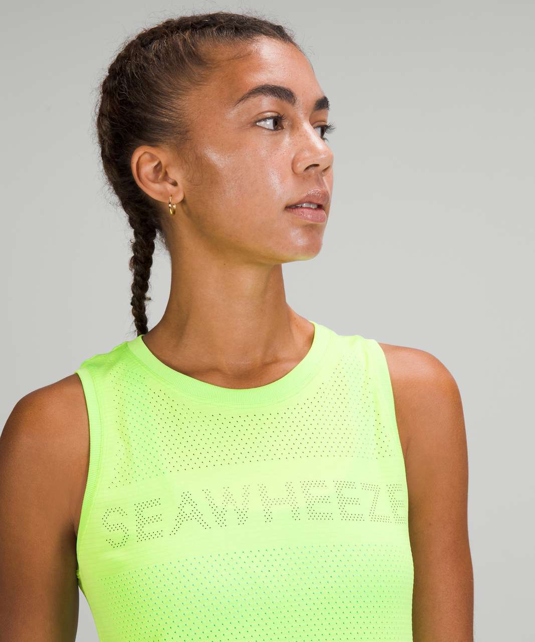 Lululemon SeaWheeze Swiftly Breathe Cropped Tank Top - Absinthe / Clear Mint