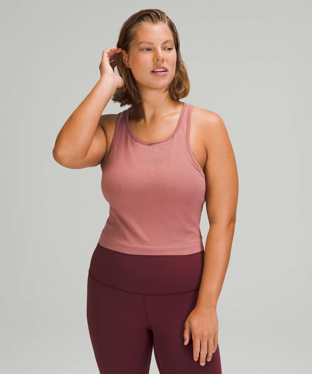 NEW Women Lululemon Ebb To Street Tank Top Light Support Spiced