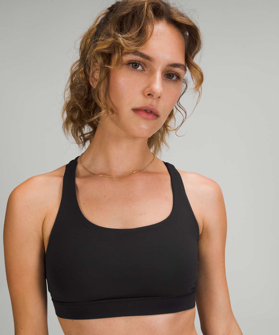 Black Sports Bra, Medium Support