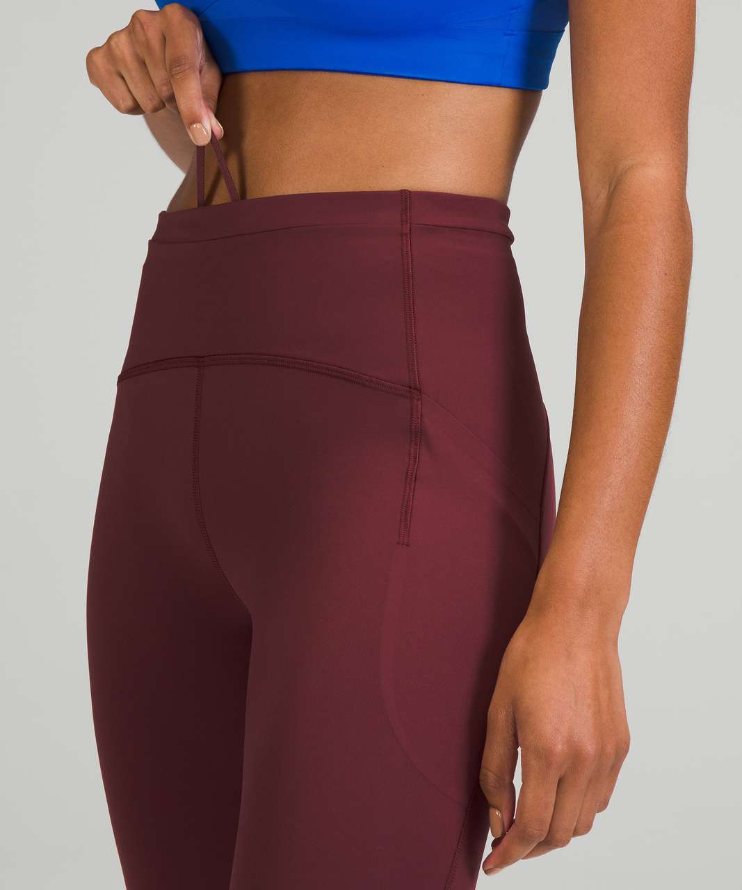 Lululemon Swift Speed High-Rise Crop 23 - Red Merlot - lulu fanatics