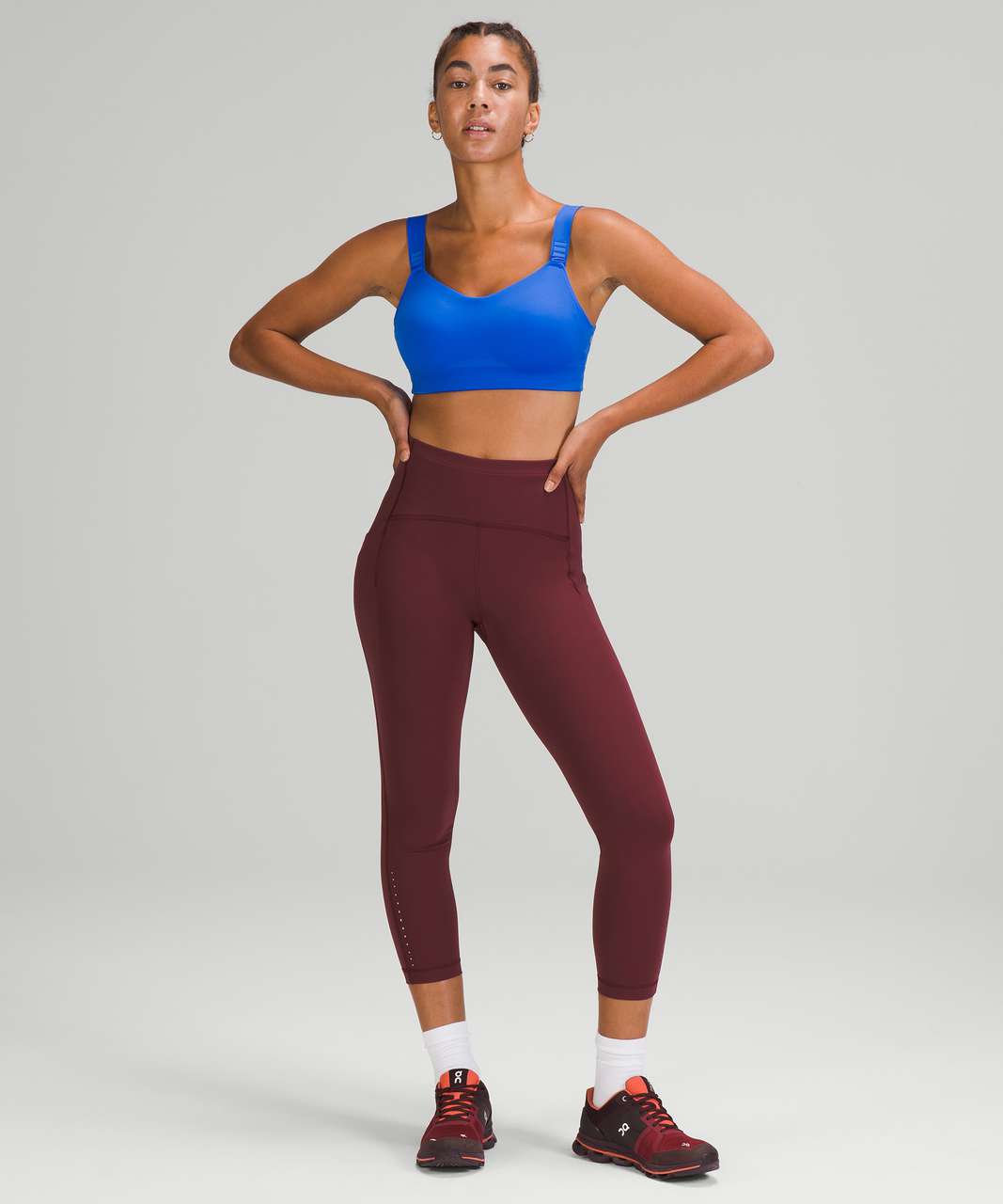 Lululemon Swift Speed High-Rise Crop 23 - Red Merlot - lulu fanatics