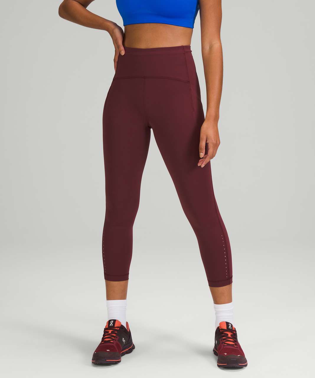 Lululemon Swift Speed High-Rise Crop 23" - Red Merlot