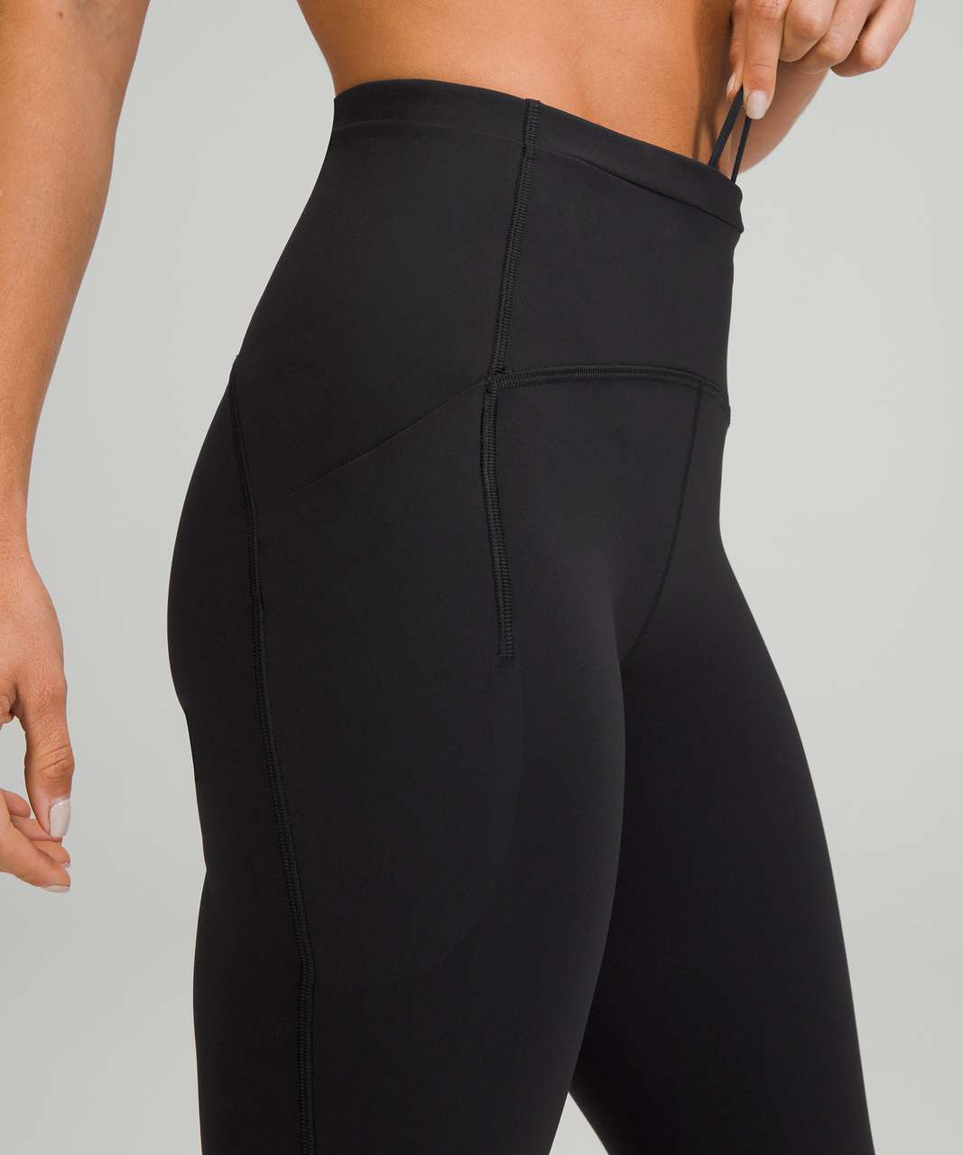 Lululemon Swift Speed High-Rise Crop 23 - Black - lulu fanatics