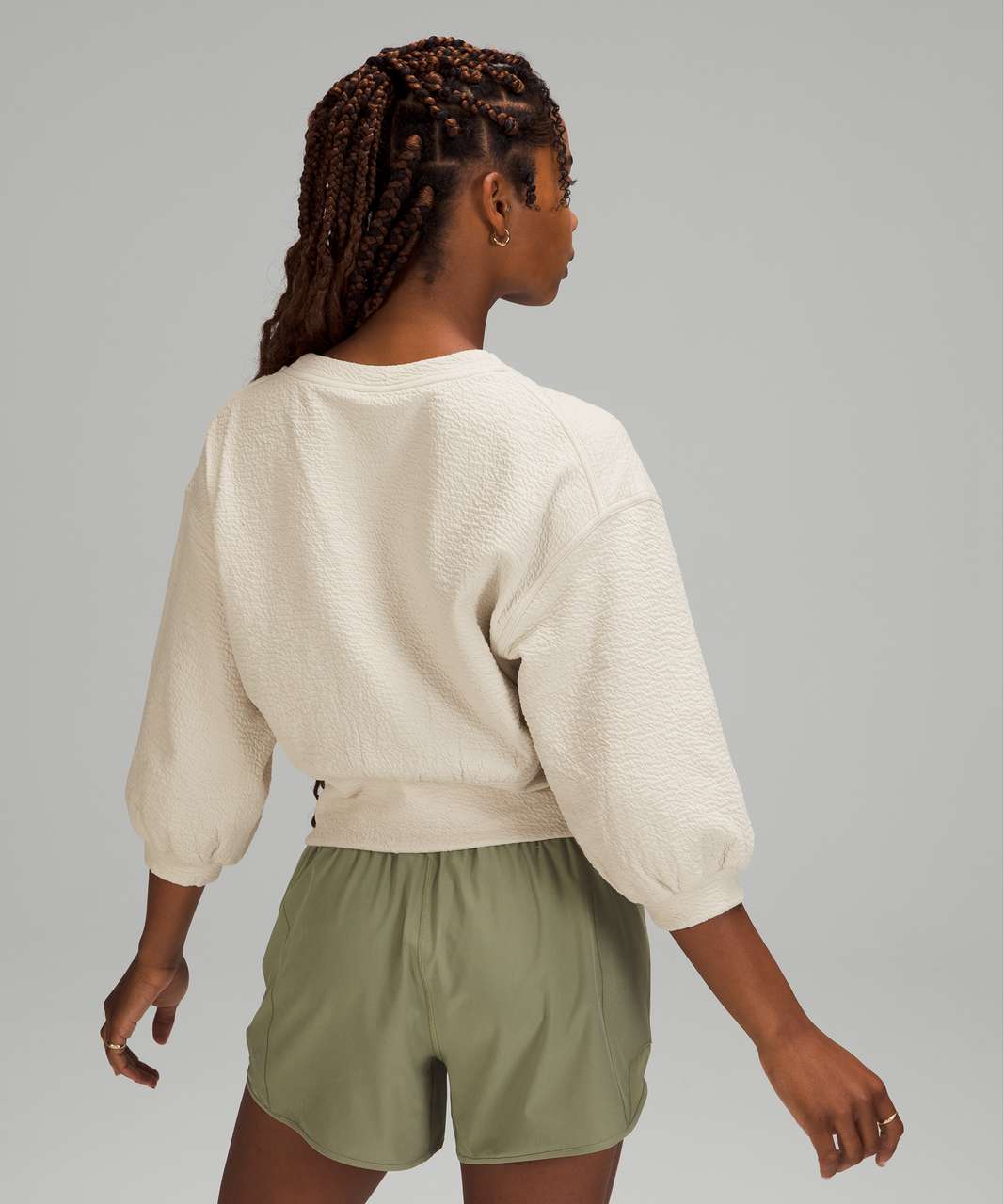 Lululemon Textured Crewneck Pullover - White Opal