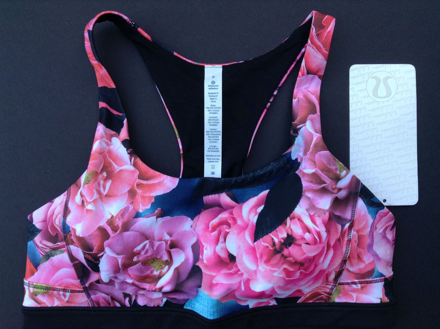 Lululemon Top Speed Bra - Secret Garden - lulu fanatics