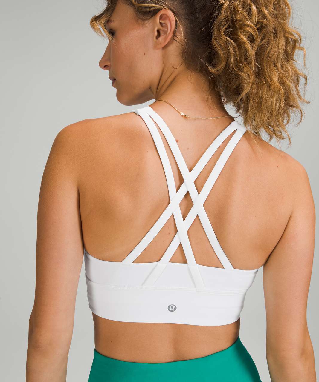 Lululemon Energy Bra High-Neck Longline Zip Special Edition *Medium  Support, B–D Cups - White - lulu fanatics