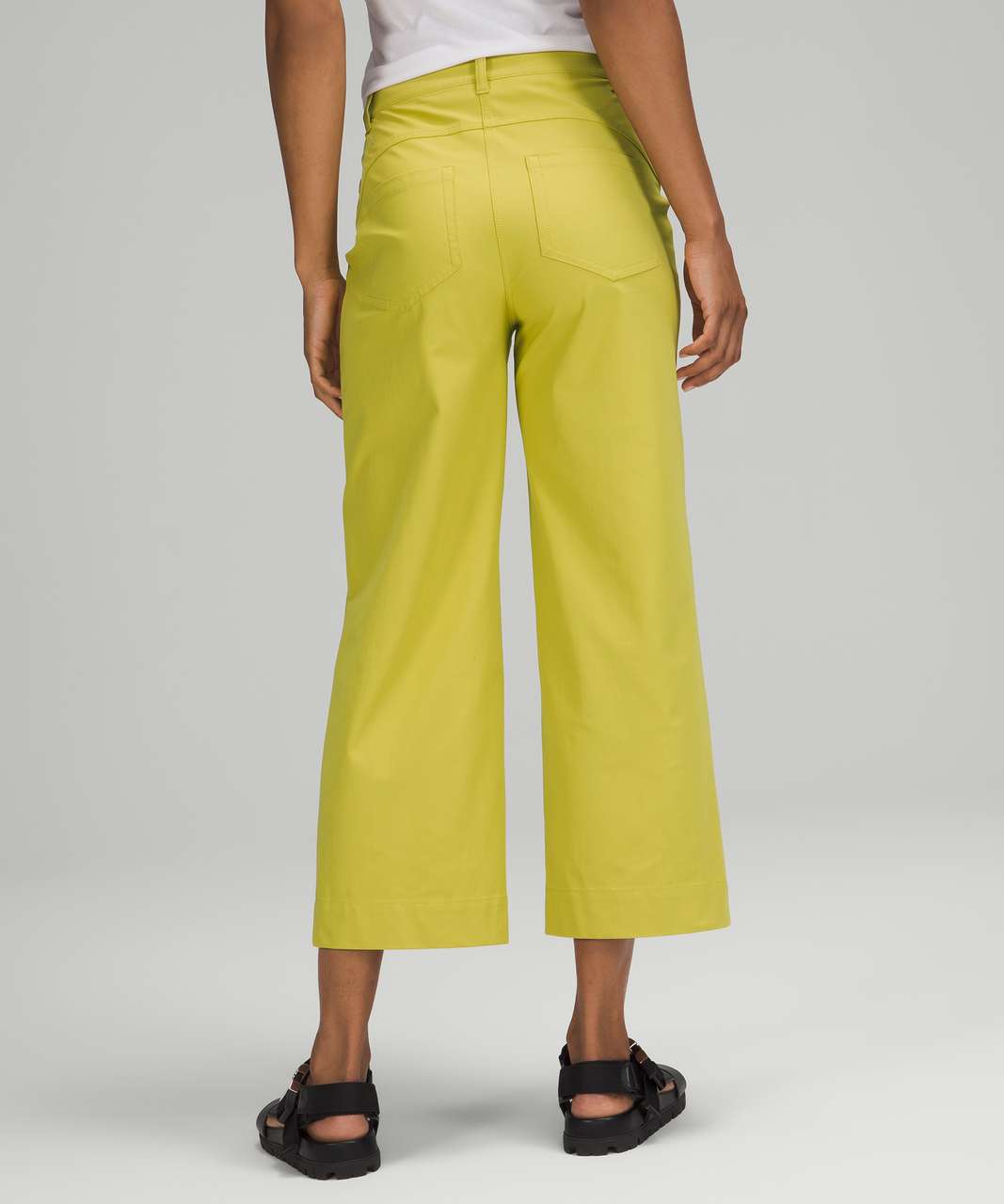 Lululemon City Sleek 5 Pocket Wide-Leg High Rise 7/8 Length Pant - Yellow Pear