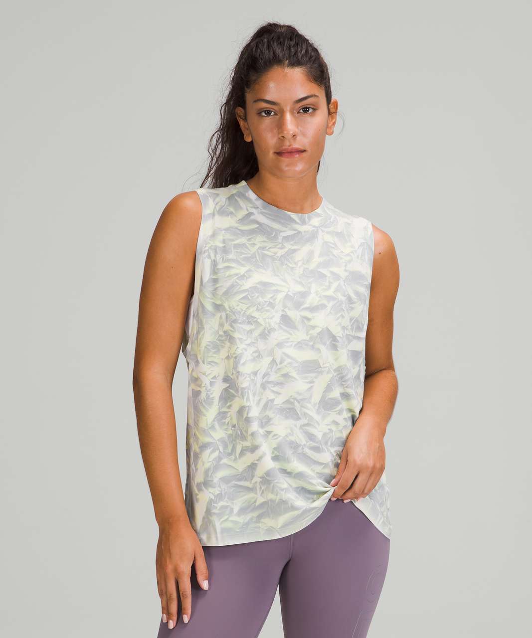 Lululemon SeaWheeze All Yours Tank Top - Origami Wash Clear Mint Rhino Grey