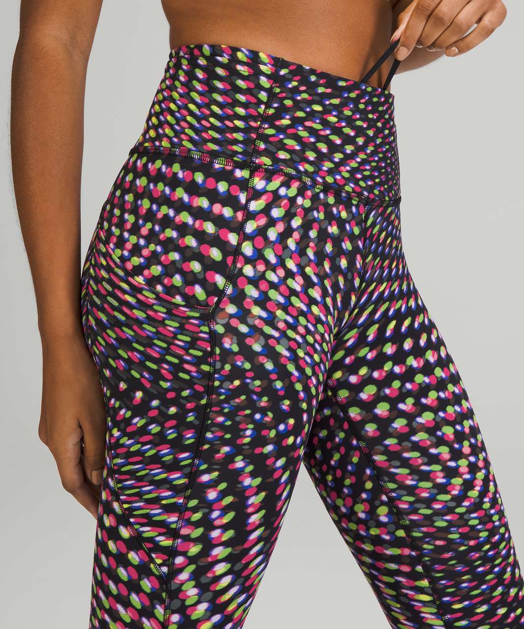 Lululemon SeaWheeze Fast and Free High-Rise Crop 23" - To The Beat Raspberry Multi