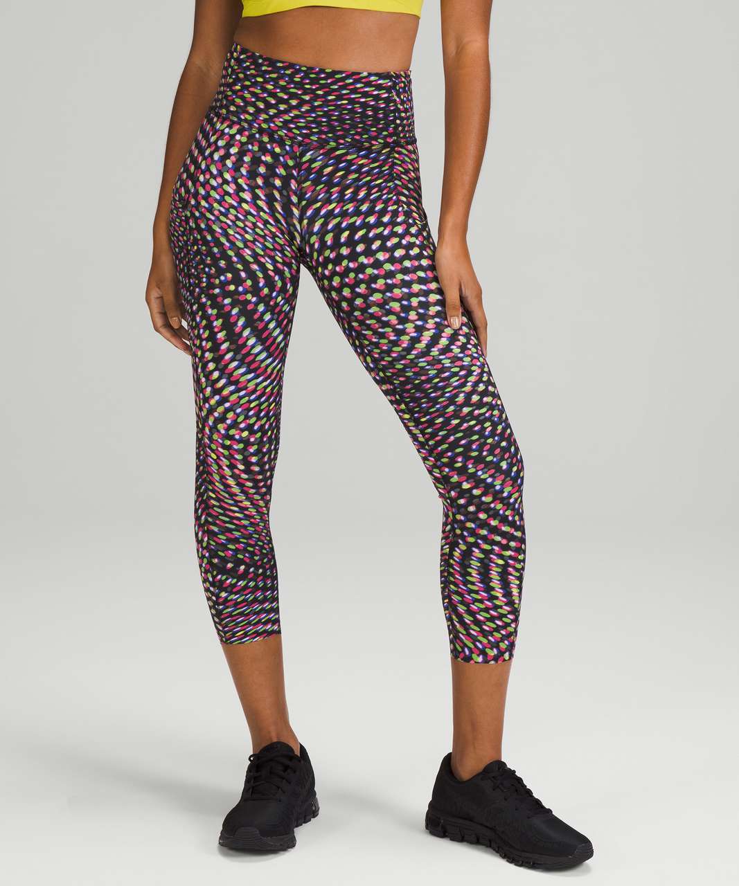 Lululemon SeaWheeze Fast and Free High-Rise Crop 23" - To The Beat Raspberry Multi
