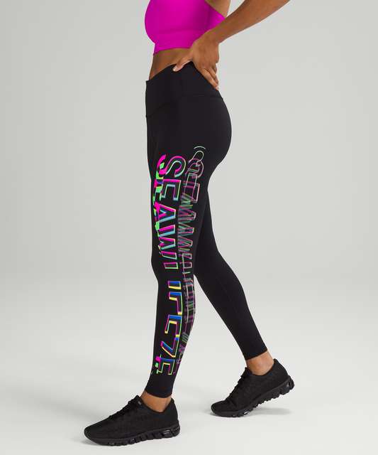 Lululemon Speed Wunder Tight (Nulux) - Florence Speed Wunder 50 G White  Black - lulu fanatics