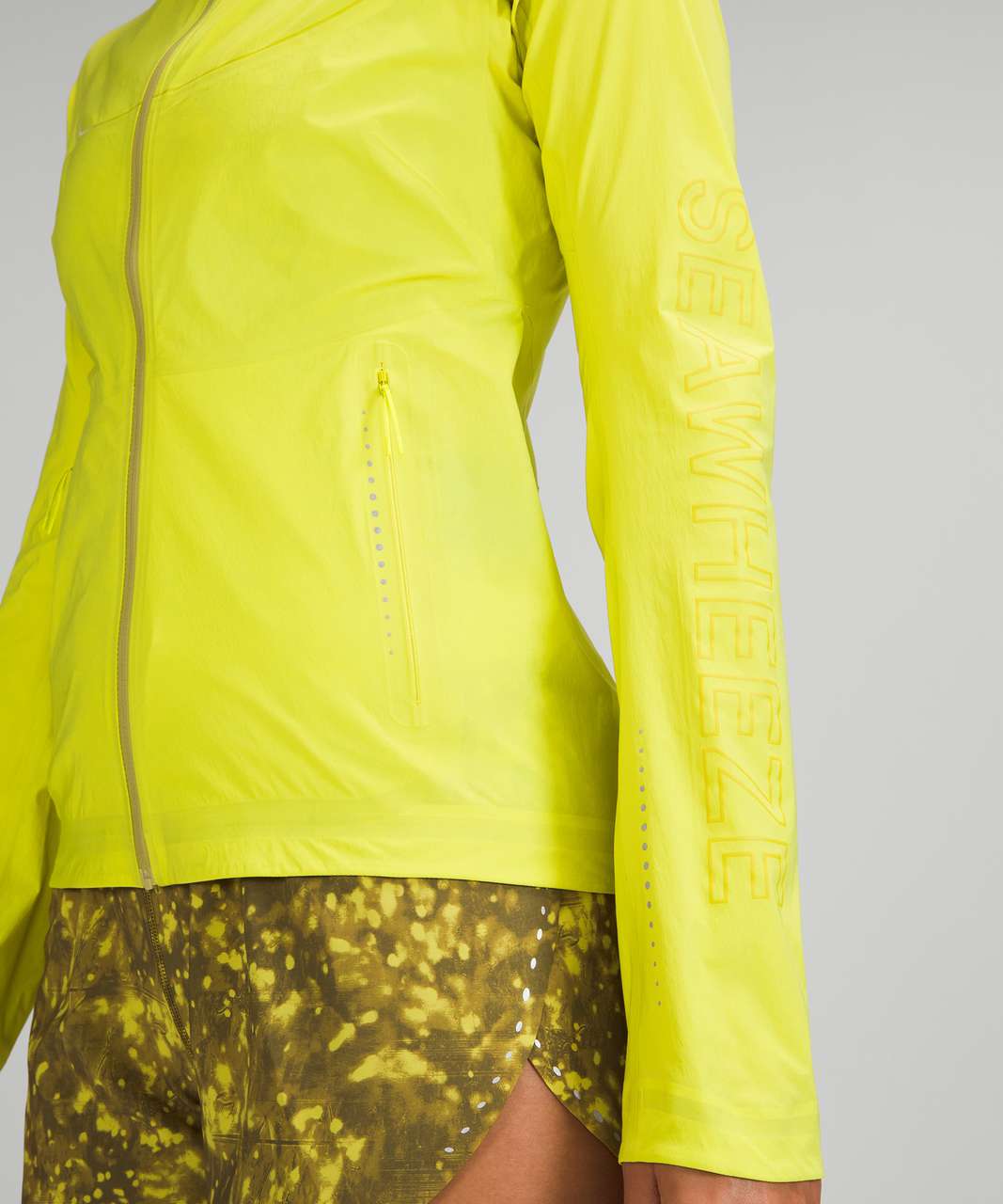 Lululemon SeaWheeze Fast and Free Windbreaker - Yellow Serpentine