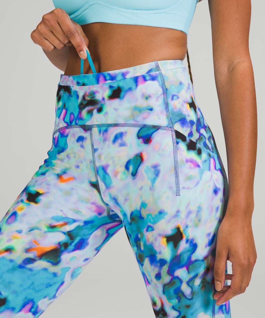 Lululemon Seawheeze Swift Speed High-Rise Crop 21 - Euphoria Multi - lulu  fanatics