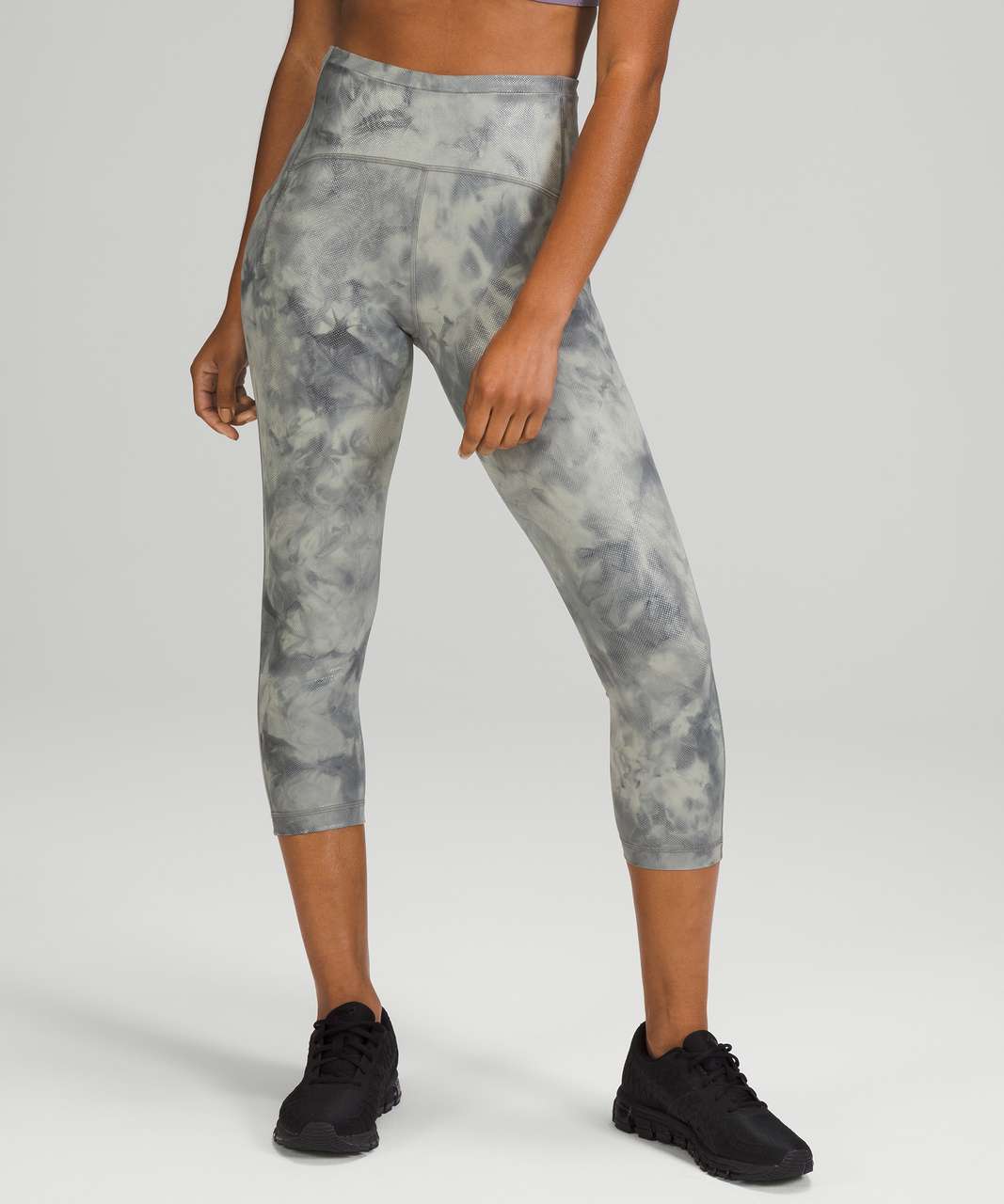 Lululemon Seawheeze Swift Speed High-Rise Crop 21 - Elation Foil Diamond  Dye Gunmetal Foil - lulu fanatics