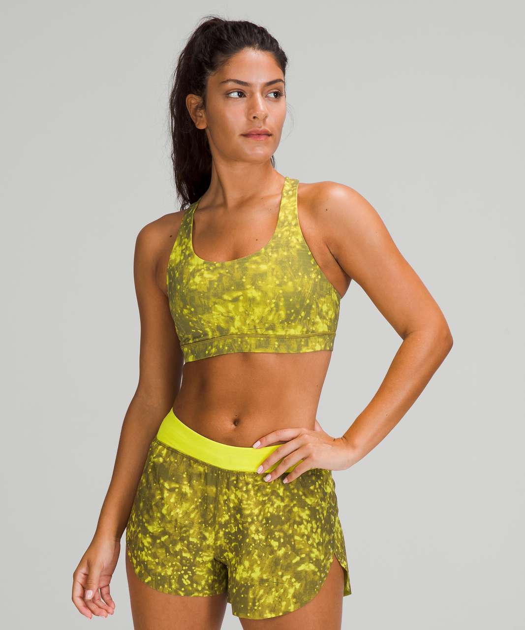 Lululemon SeaWheeze Invigorate Bra *Medium Support, B/C Cups - Last Sparks Yellow Serpentine Multi / Yellow Serpentine