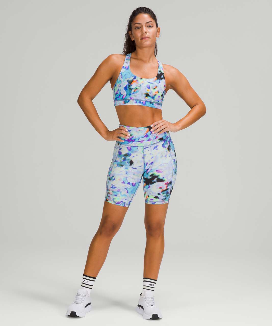 Lululemon SeaWheeze Fast and Free High-Rise Short 8 - Euphoria Multi -  lulu fanatics