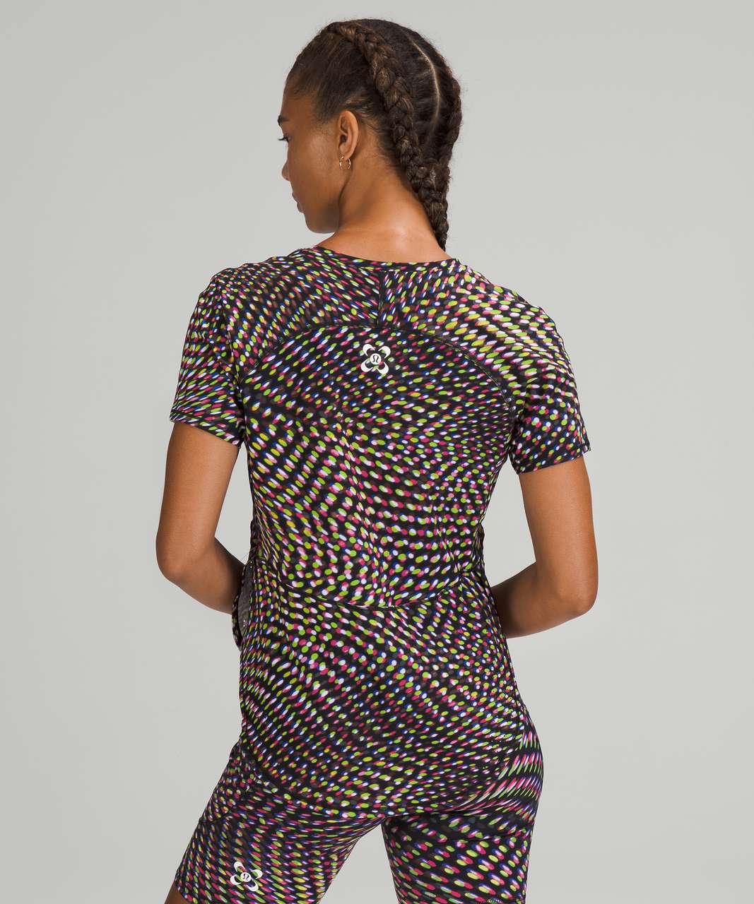 Lululemon SeaWheeze High Neck UV Protective Running Short Sleeve - To The Beat Raspberry Multi