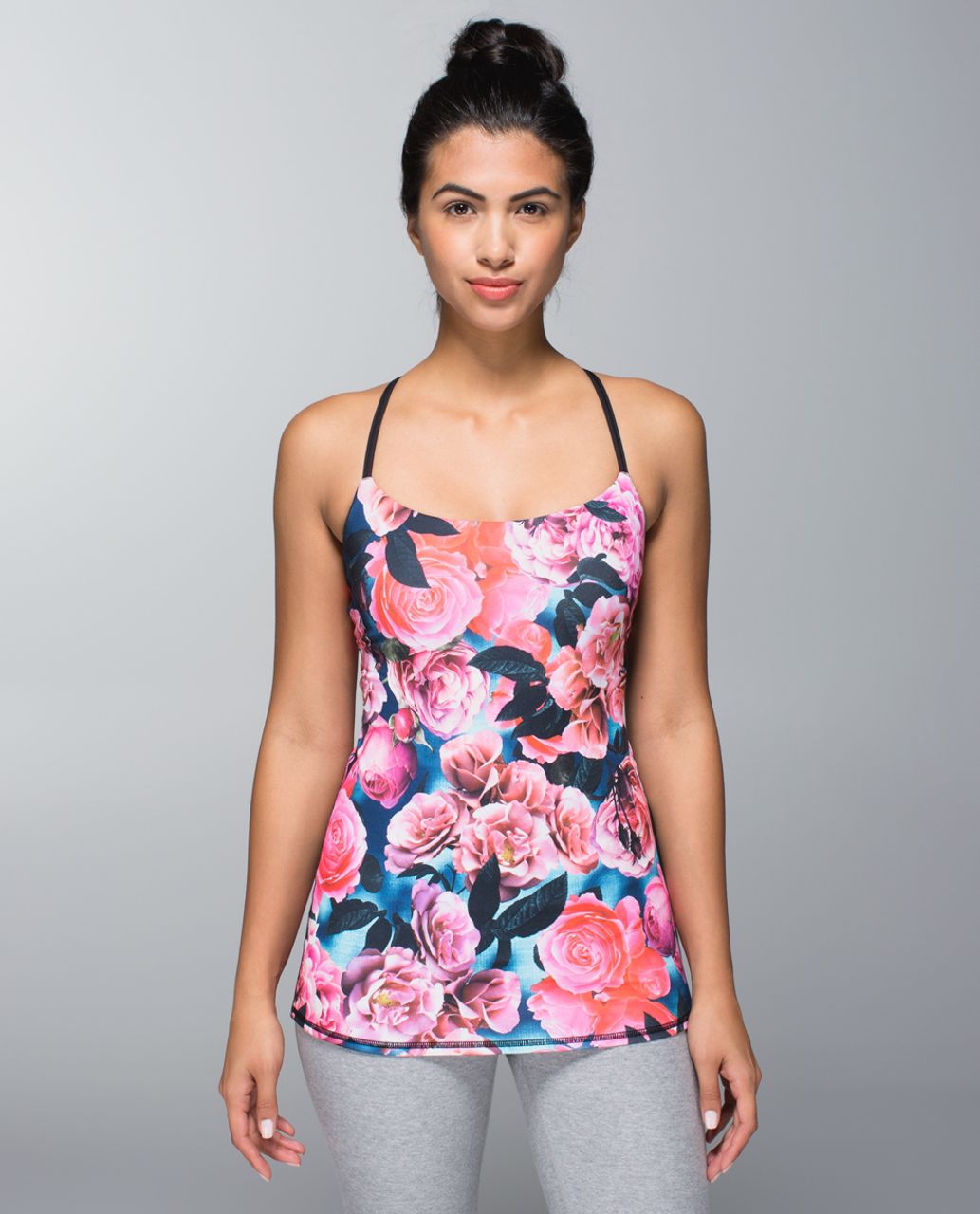 Lululemon Dancing Warrior Tank - Secret Garden / Black