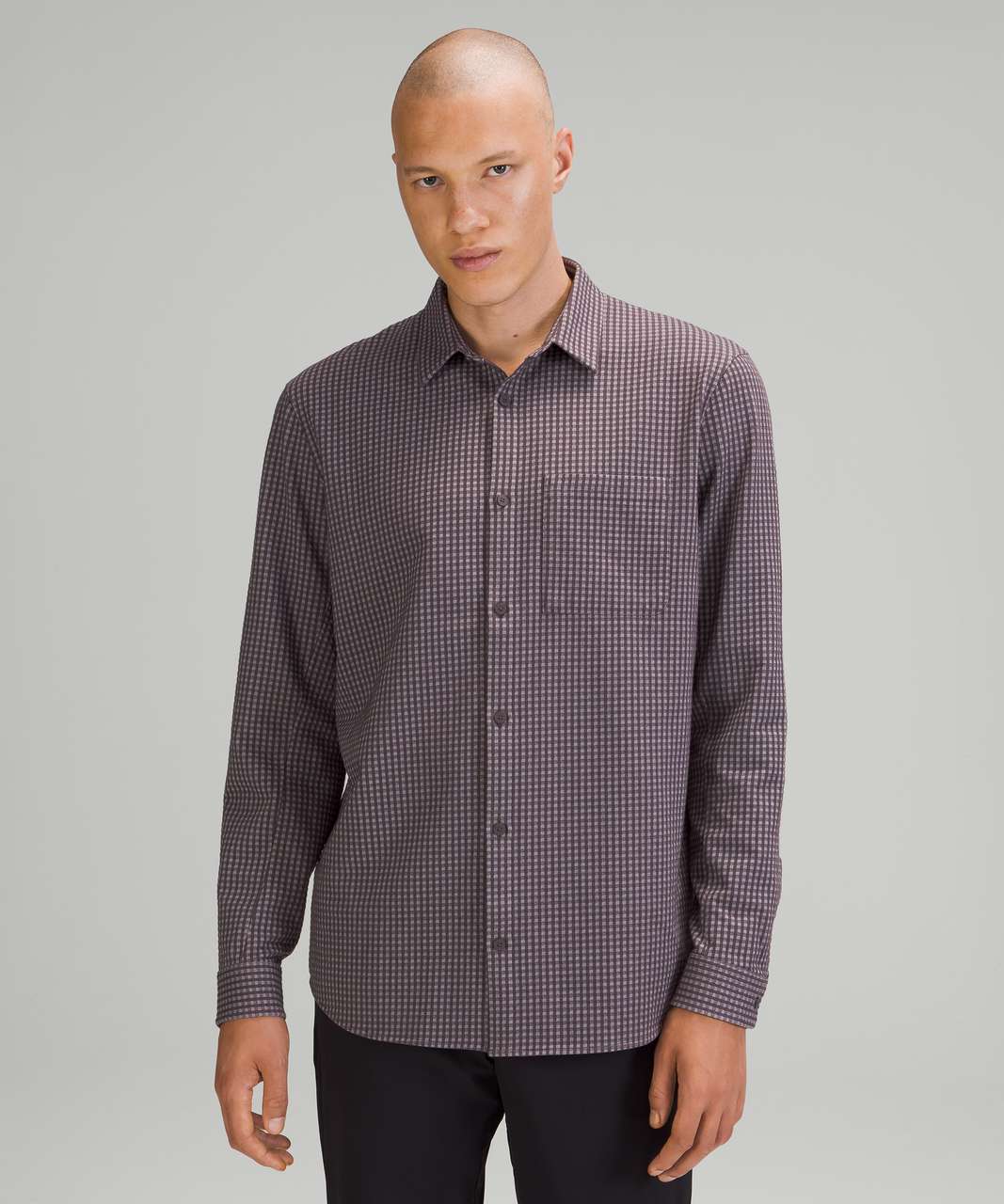 Lululemon Commission Long Sleeve Shirt - Lunar Rock / Black Granite