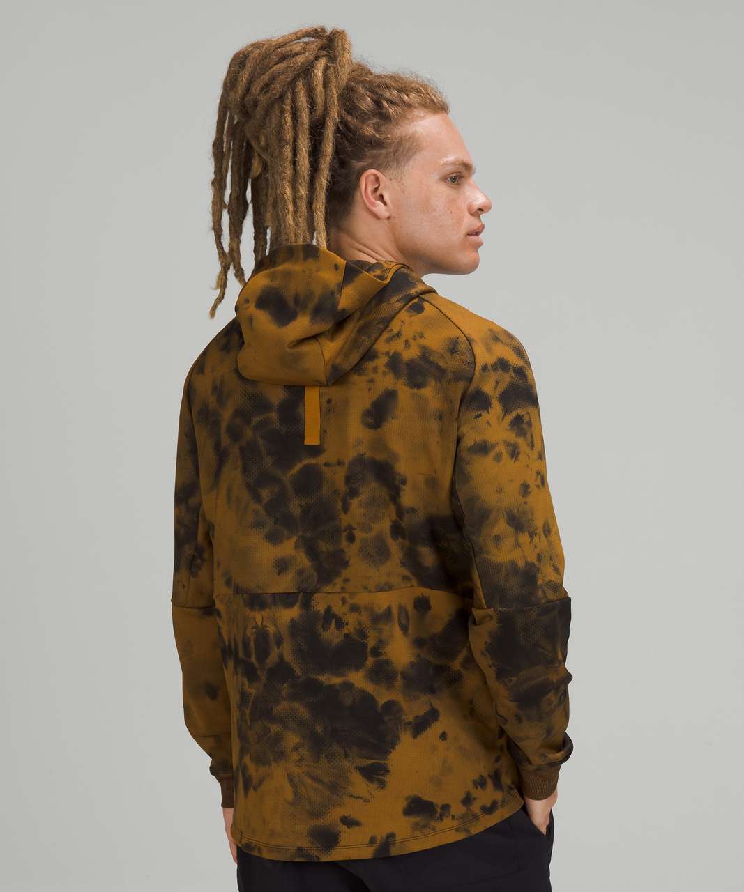 Lululemon Textured Tech Hoodie - Diamond Dye Gold Spice Black