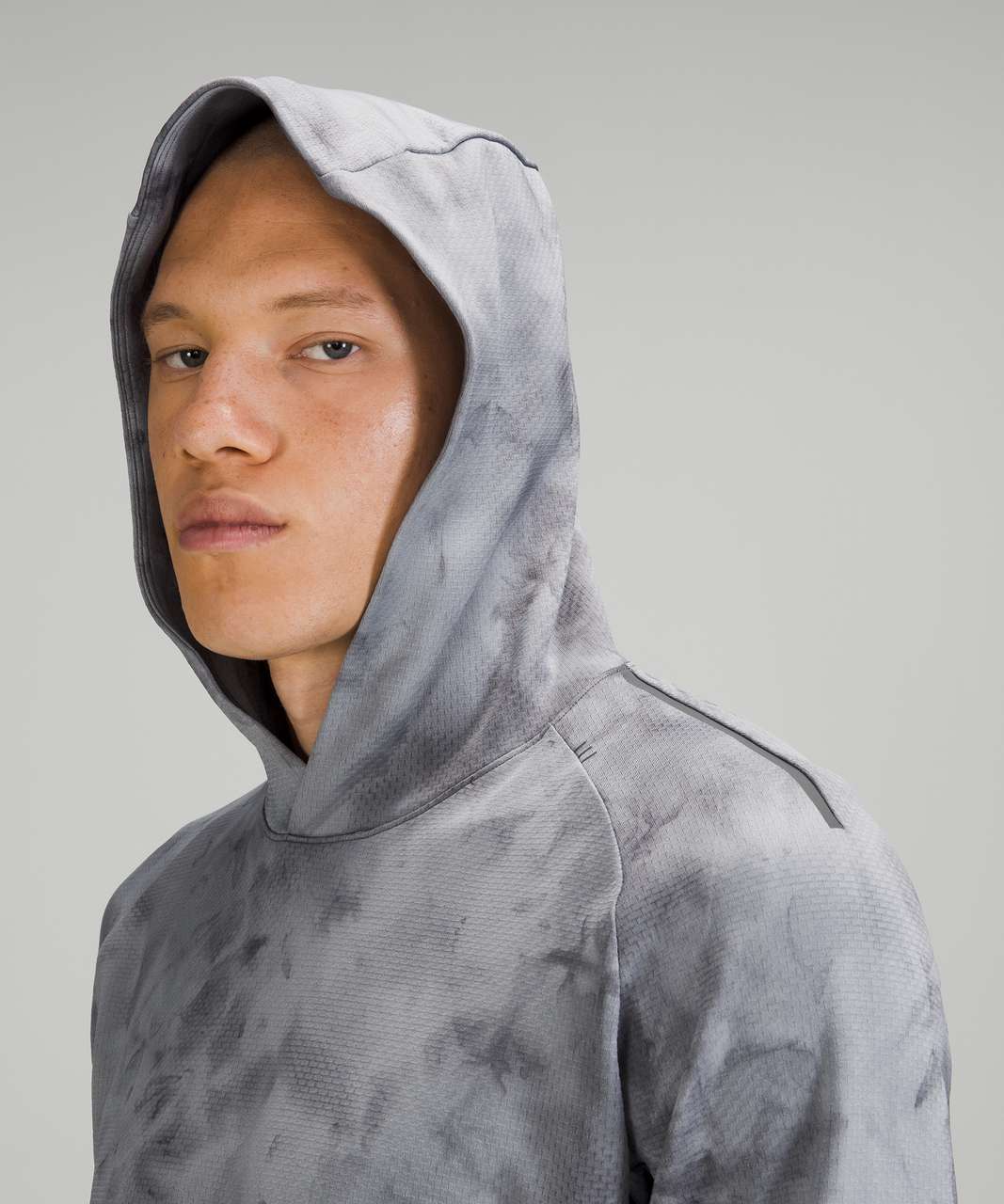 Lululemon Textured Tech Hoodie - Diamond Dye Rhino Grey Anchor