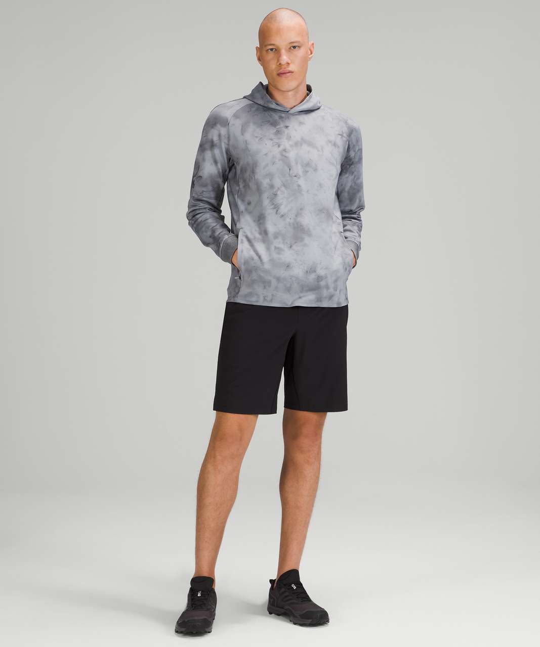 Lululemon Textured Tech Hoodie - Diamond Dye Rhino Grey Anchor