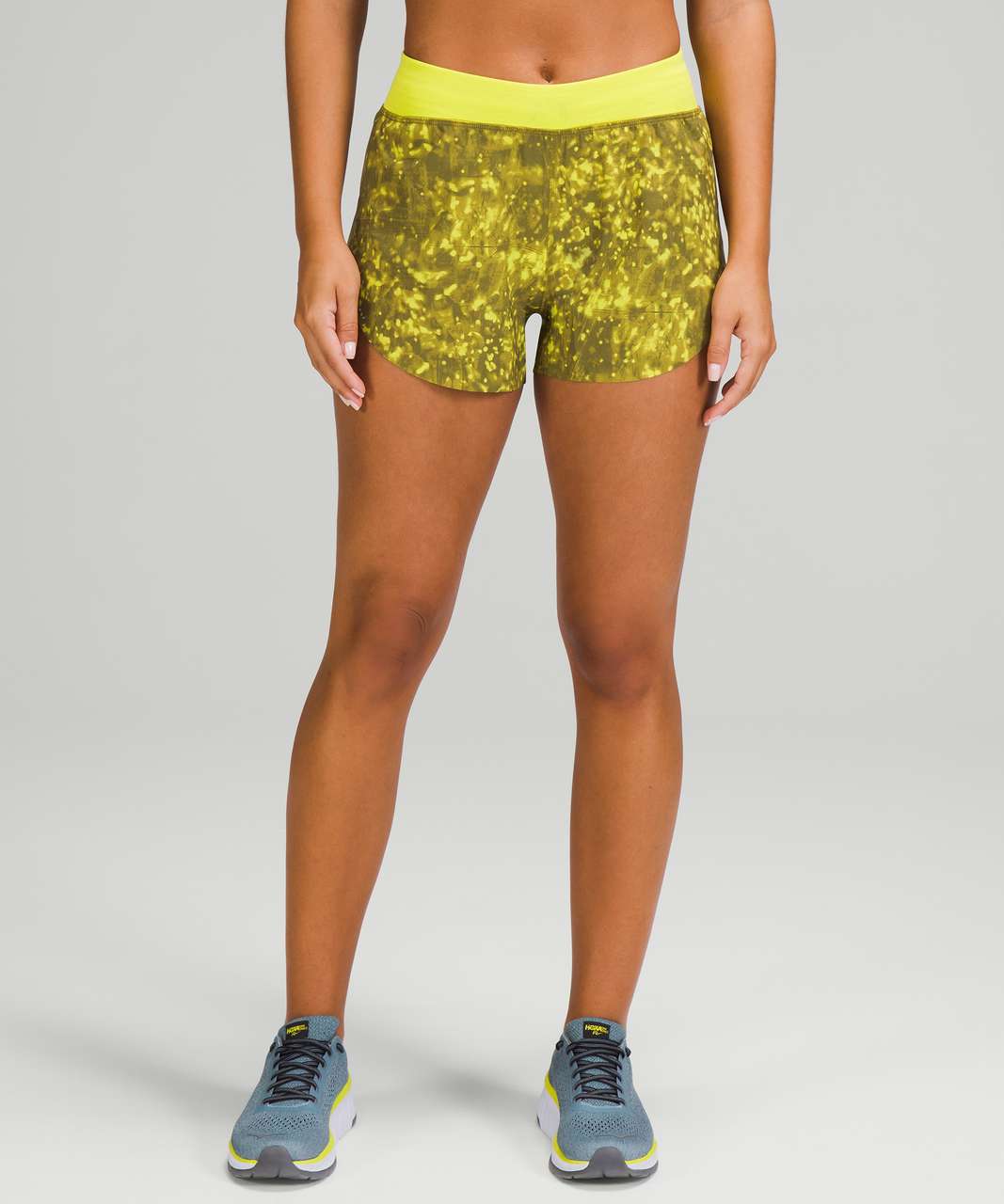 Lululemon SeaWheeze Find Your Pace Lined High-Rise Short 3" - Last Sparks Yellow Serpentine Multi / Yellow Serpentine